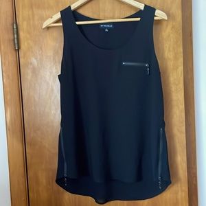 Black zipper tank top
